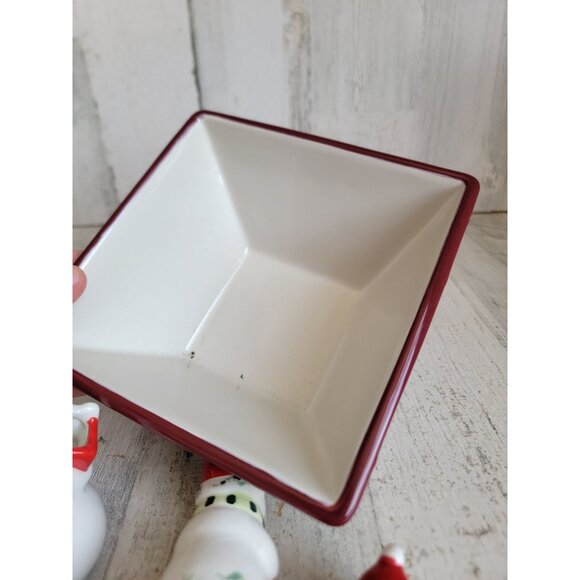 Variety snowman bowl spreader Santa figure Xmas decor home collection - Picture 12 of 13